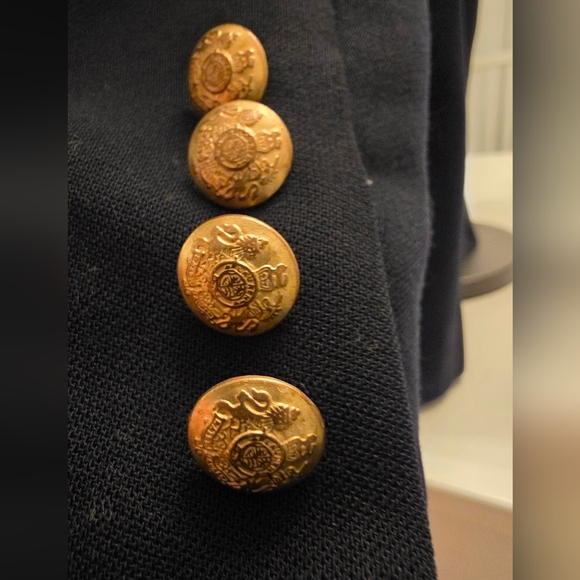 Ralph Lauren Women's Navy and Gold Stately Luxe Blazer ~ Size 8 Petite - Picture 7 of 16